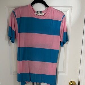 Striped Pink and Blue Shirt
